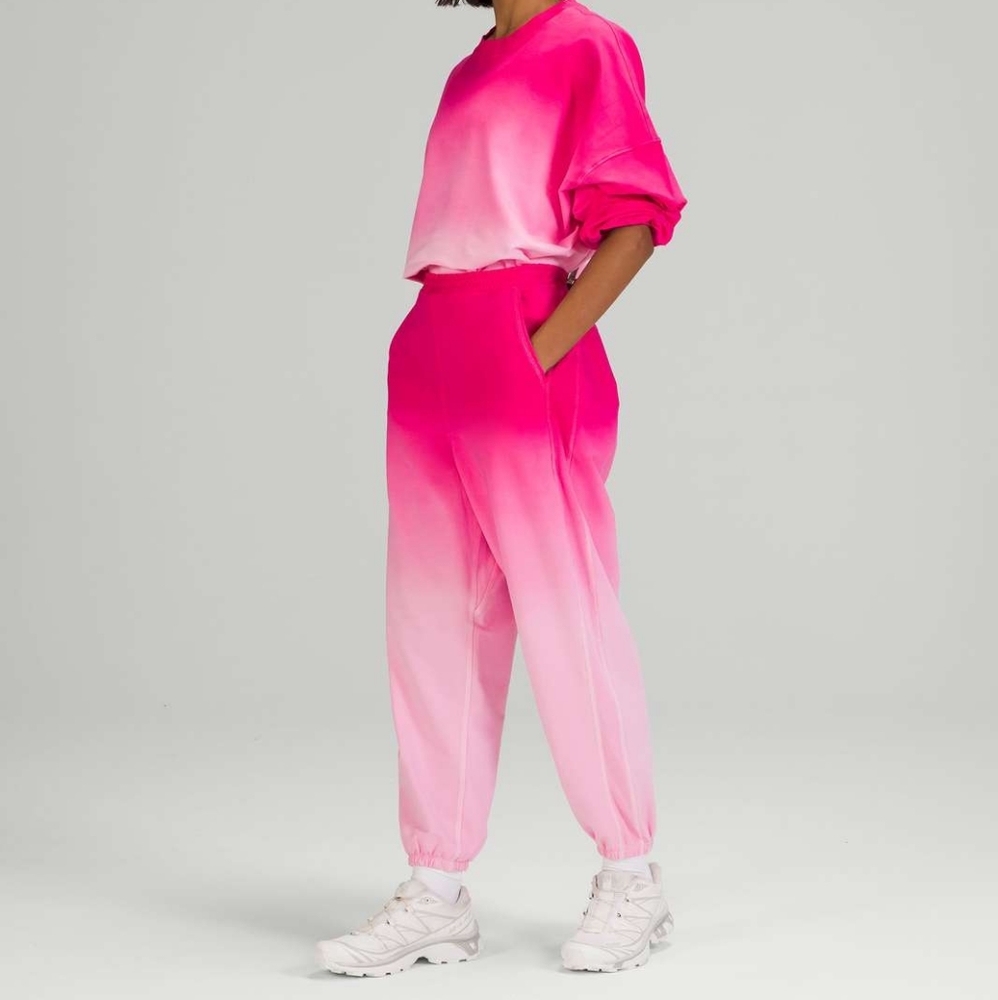 BNWT Lululemon LA Super-High Rise Jogger in Sonic Pink Ombre Size 6